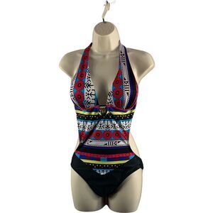 Womens Monokini Halter Tie One Piece Swimsuits Size XL Padded Bra Bikini Bathing